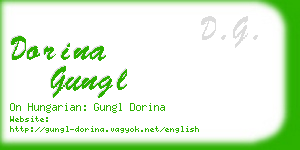 dorina gungl business card